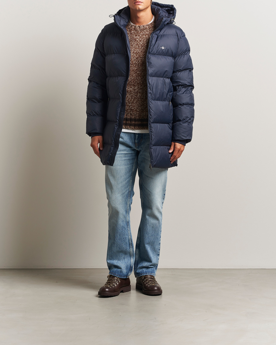 Herr | Jackor | GANT | The Active Cloud Mid Length Jacket Evening Blue