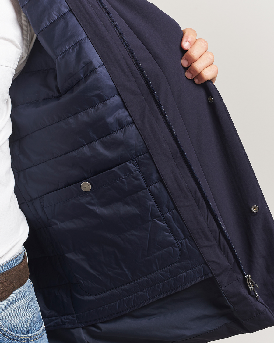 Herr | Jackor | Gant | Double Mid Length Field Jacket Evening Blue