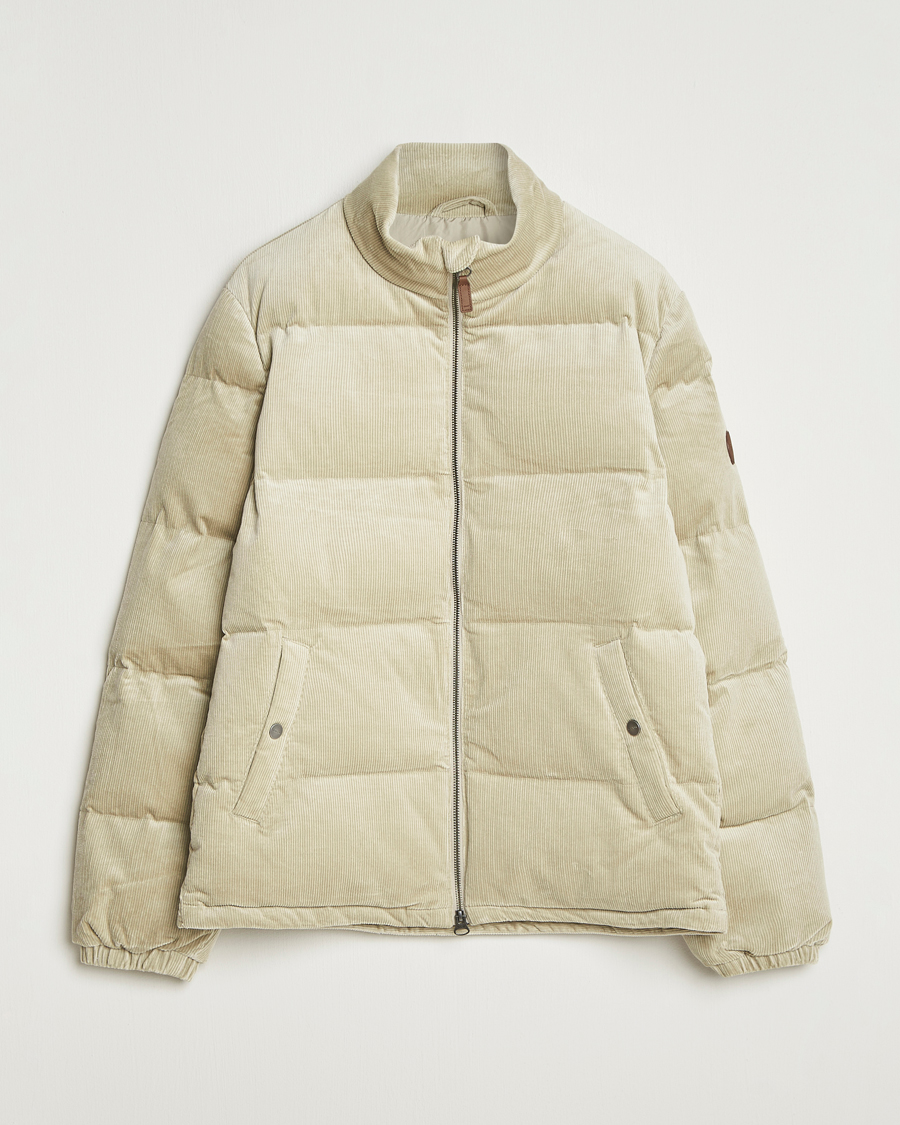 Herr | Jackor | GANT | Corduroy Down Puffer Jacker Greige