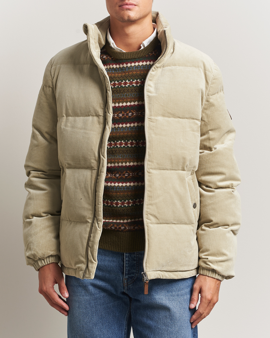 Herr | Jackor | Gant | Corduroy Down Puffer Jacker Greige