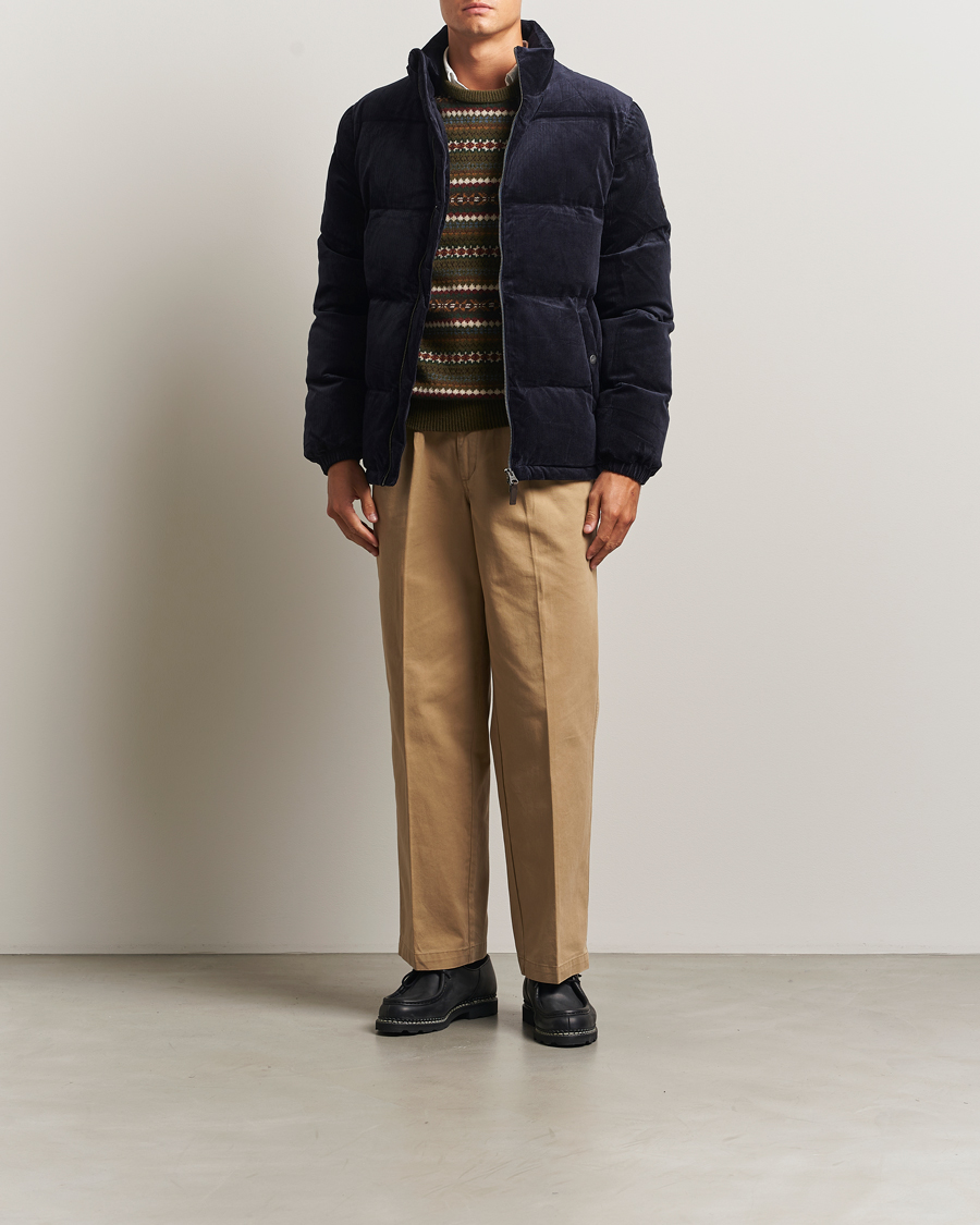 Herr | Jackor | GANT | Corduroy Down Puffer Jacker Evening Blue