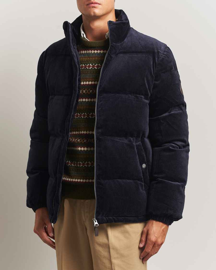 Herr | Jackor | GANT | Corduroy Down Puffer Jacker Evening Blue
