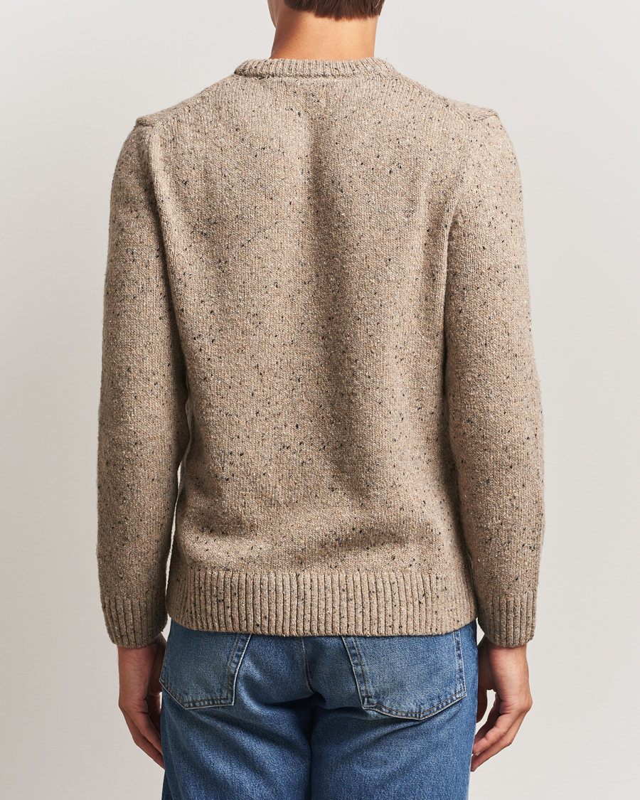Herr | Tröjor | GANT | Neps Wool Crew Neck Sand Melange