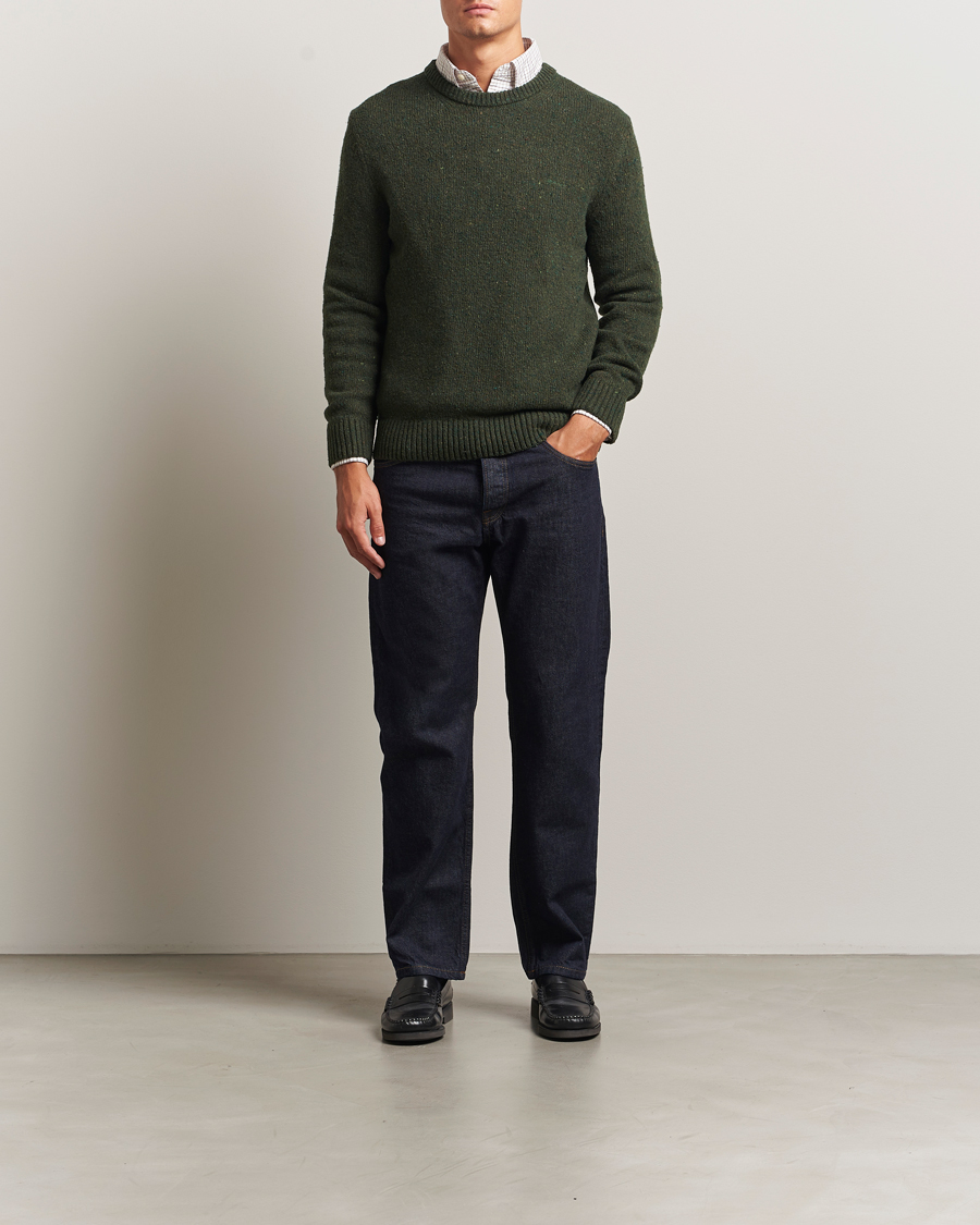 Herr | Tröjor | GANT | Neps Wool Crew Neck Country Green