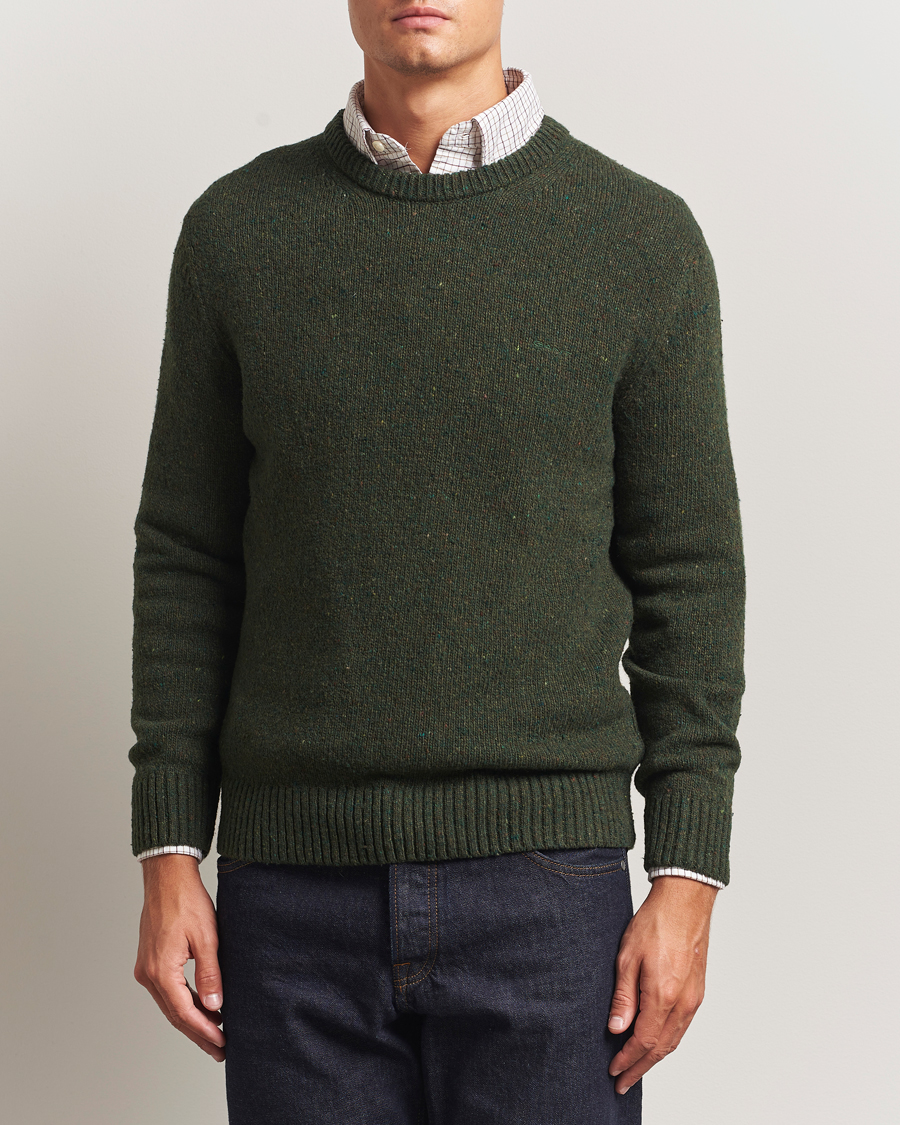 Herr | Tröjor | GANT | Neps Wool Crew Neck Country Green