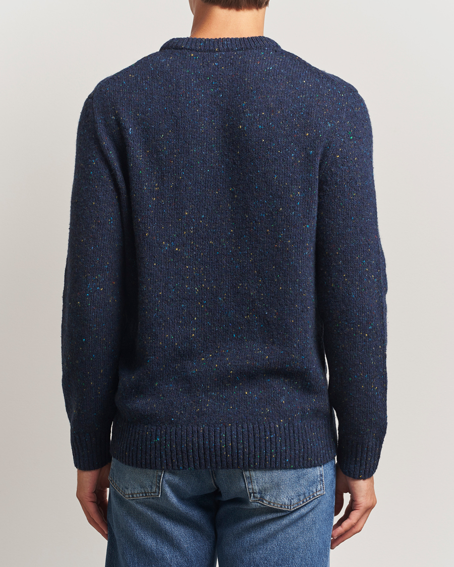 Herr | Tröjor | GANT | Neps Wool Crew Neck Evening Blue