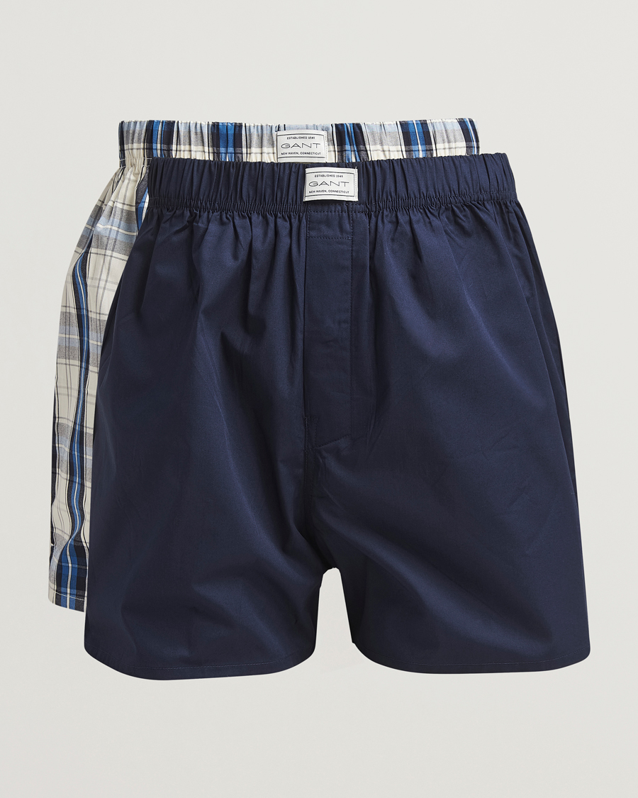 Herr | Underkläder | GANT | 2-Pack Boxer Shorts Marine