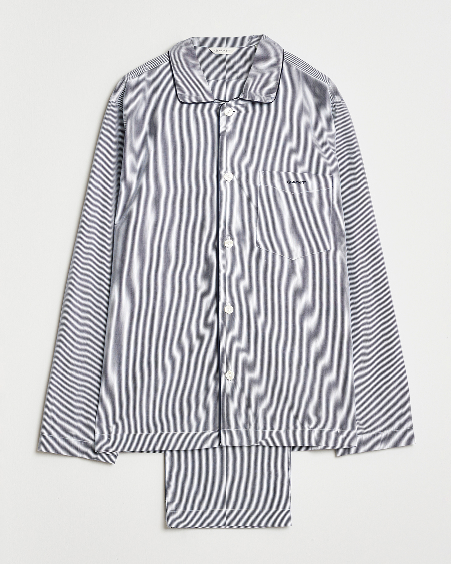 Herr | Pyjamas & Morgonrockar | GANT | Striped Pyjama Set Persian Blue