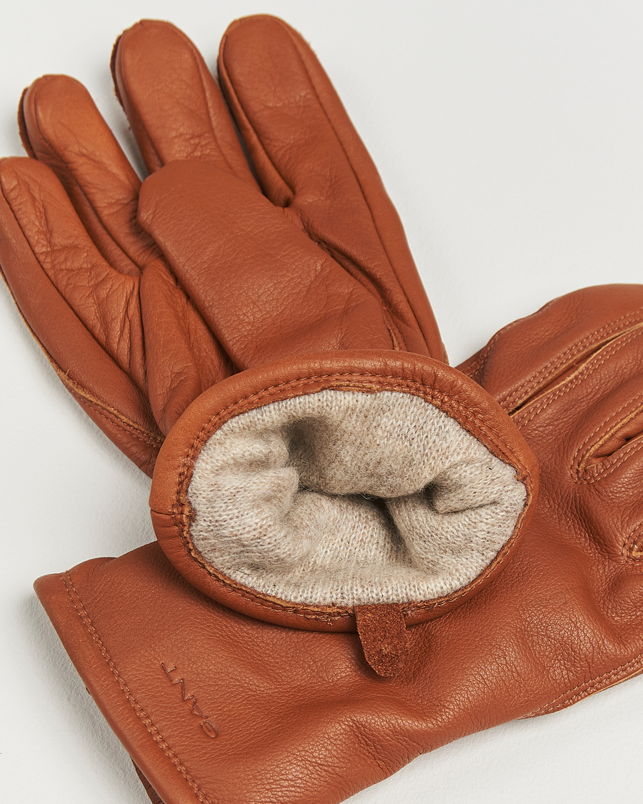 Herr | Handskar | GANT | Leather Work Glove Cognac