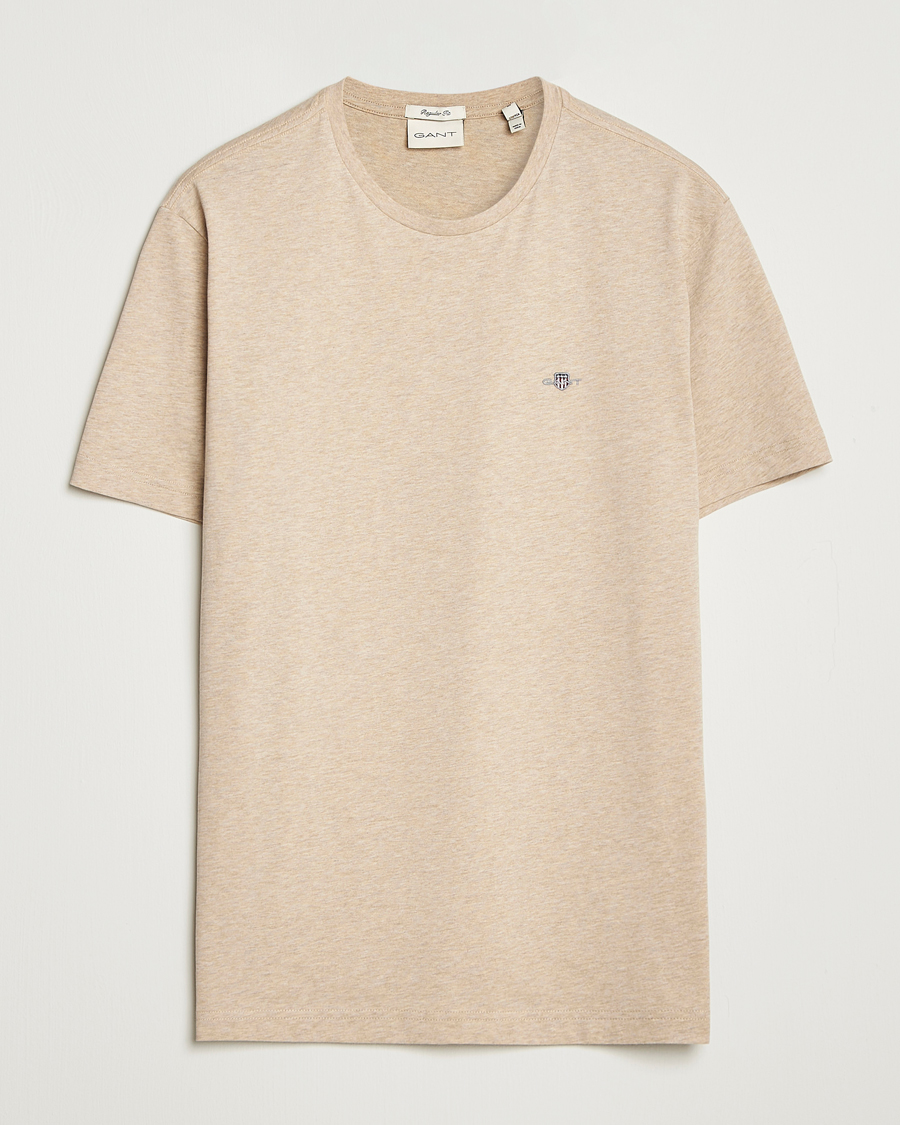 Herr | T-Shirts | Gant | The Original T-Shirt Khaki Melange