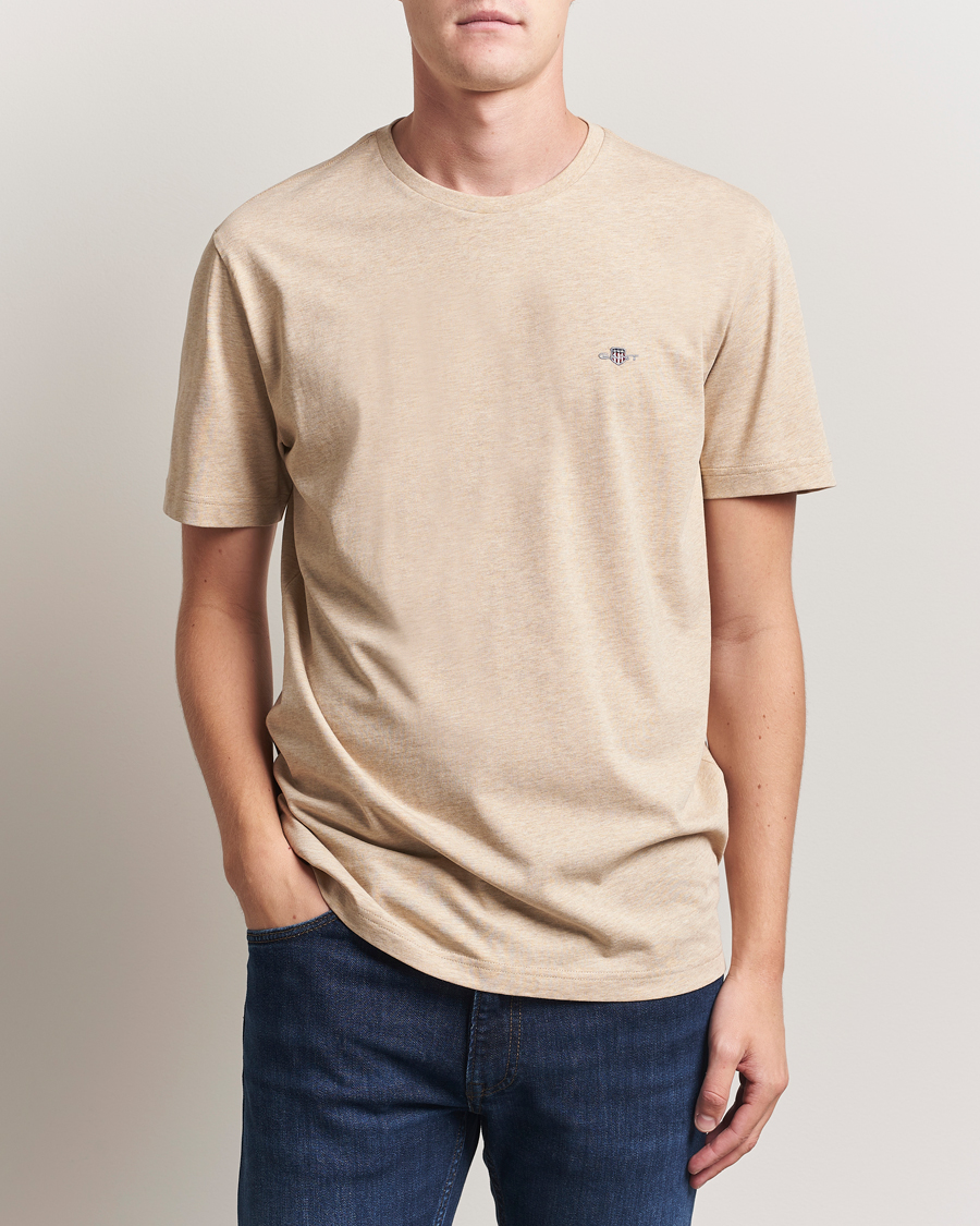 Herr | T-Shirts | Gant | The Original T-Shirt Khaki Melange