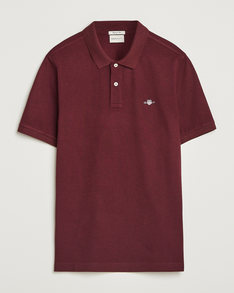 Herr | Pikéer | GANT | The Original Polo Bordeaux Melange