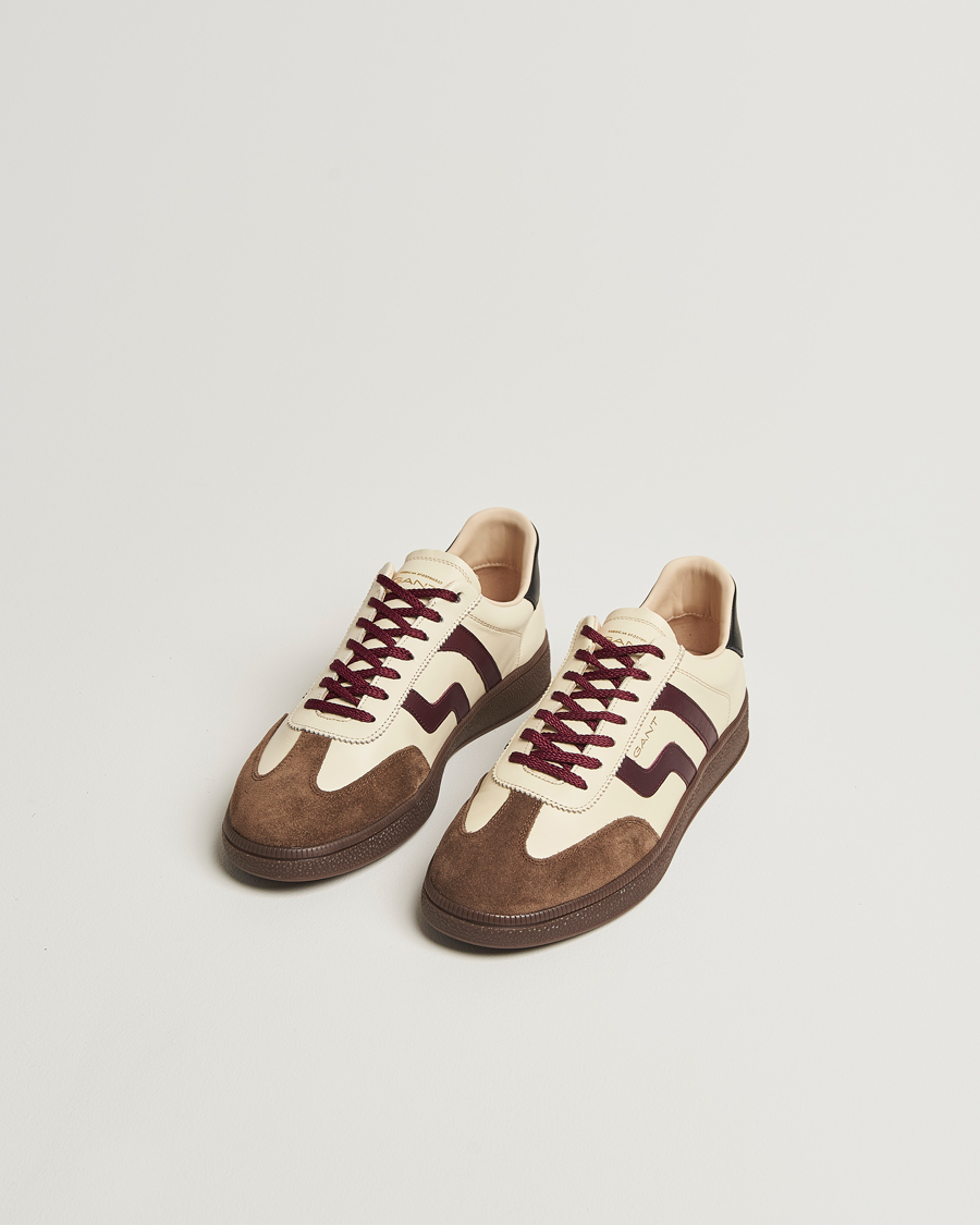Herr | Sneakers | GANT | Cuzmo Leather/Suede Sneaker Ivory/Brown