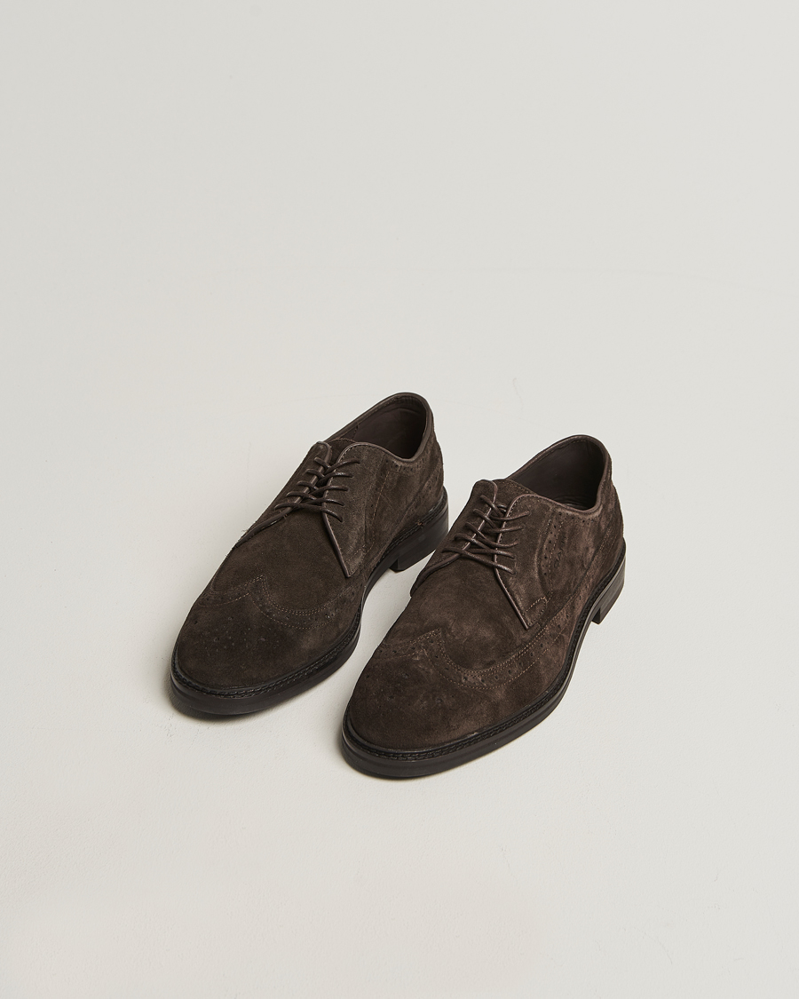 Herr | Brogues | GANT | Bidford Suede Brouges Dark Brown