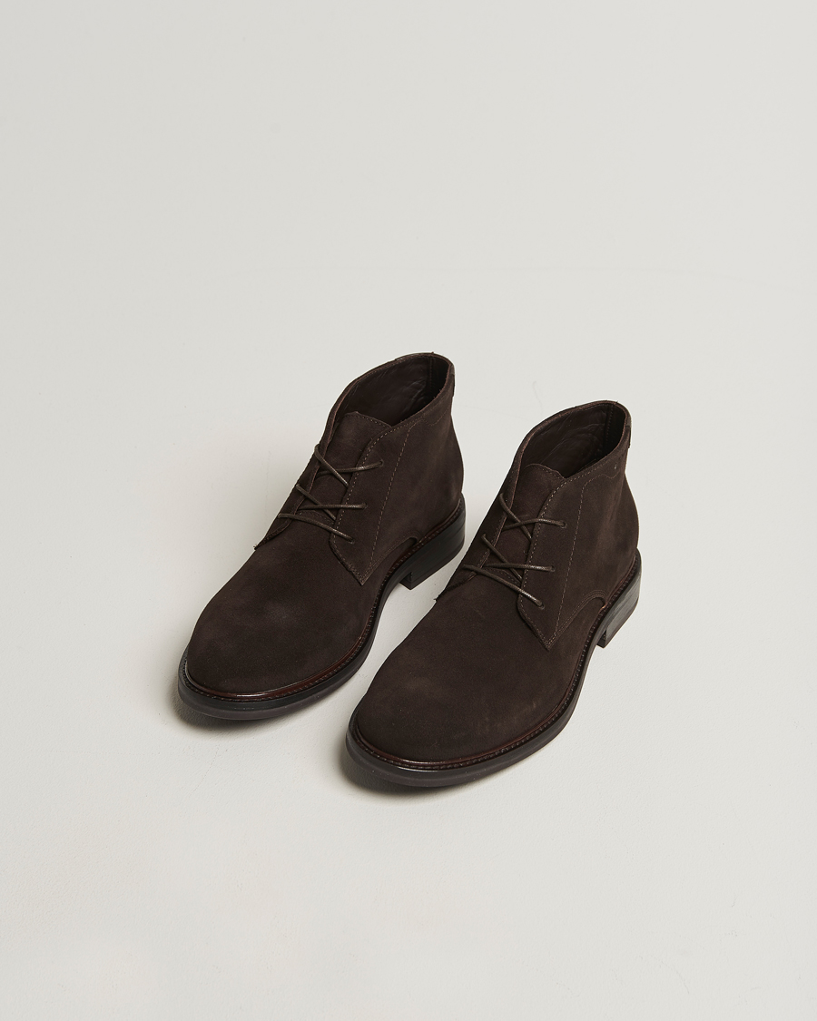 Herr | Kängor | GANT | St Fairkon Suede Chukka Boot Dark Brown