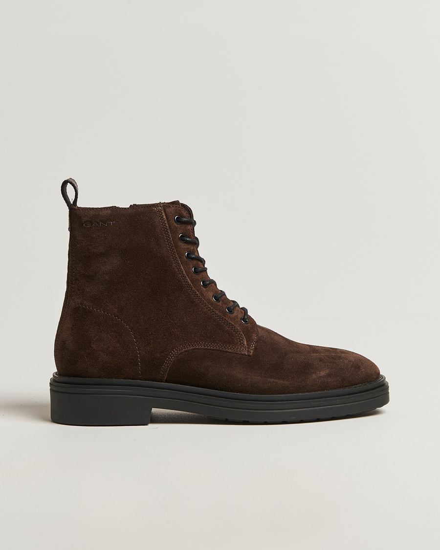 Herr | Kängor | GANT | Boggar Suede Boot Espresso Brown