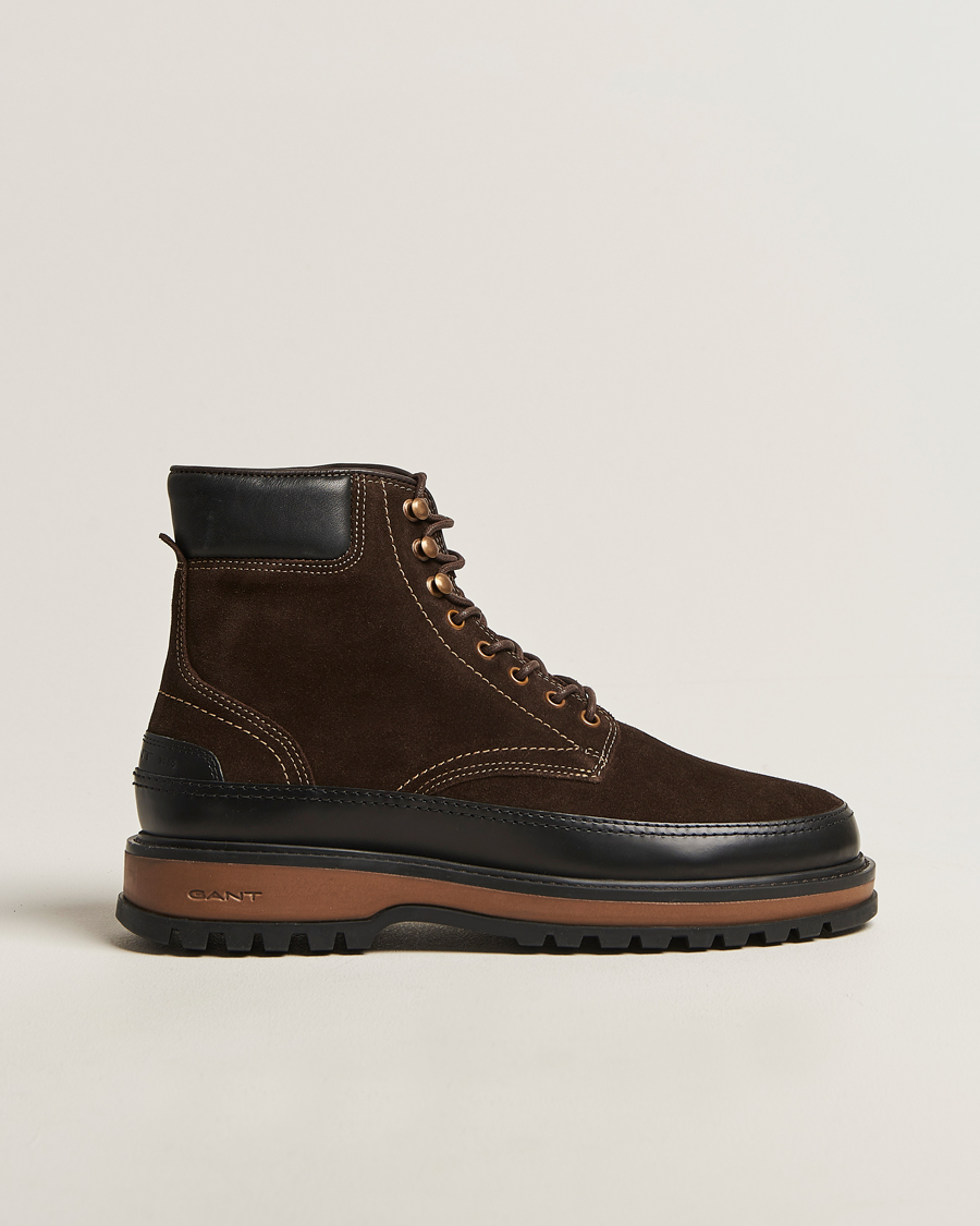 Herr | Kängor | Gant | Clafton Felt Lined Suede Boot Dark Brown