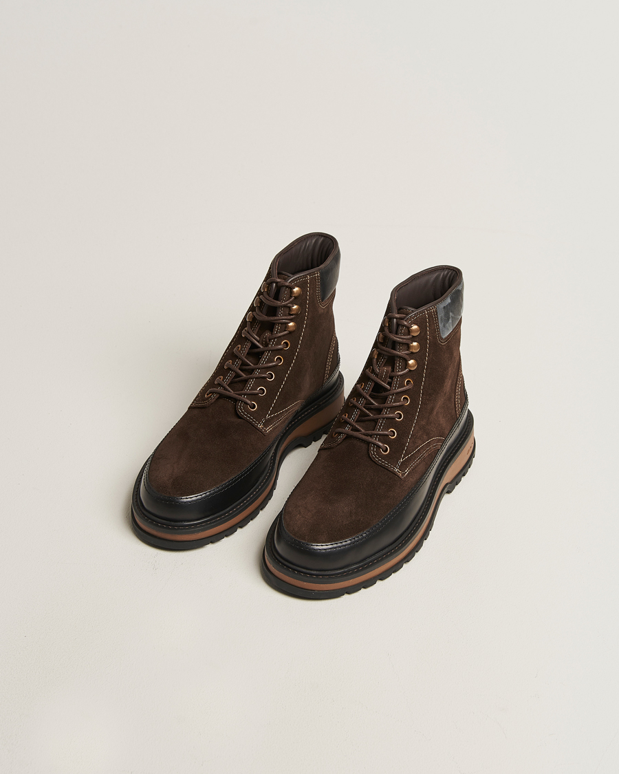 Herr | Kängor | Gant | Clafton Felt Lined Suede Boot Dark Brown