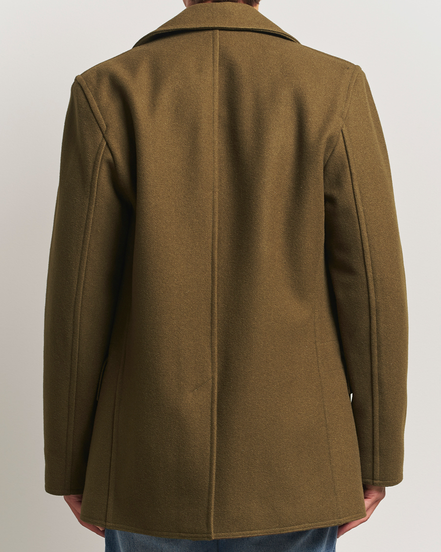 Herr | Jackor | Gloverall | Churchill Reefer Peacoat Loden Green