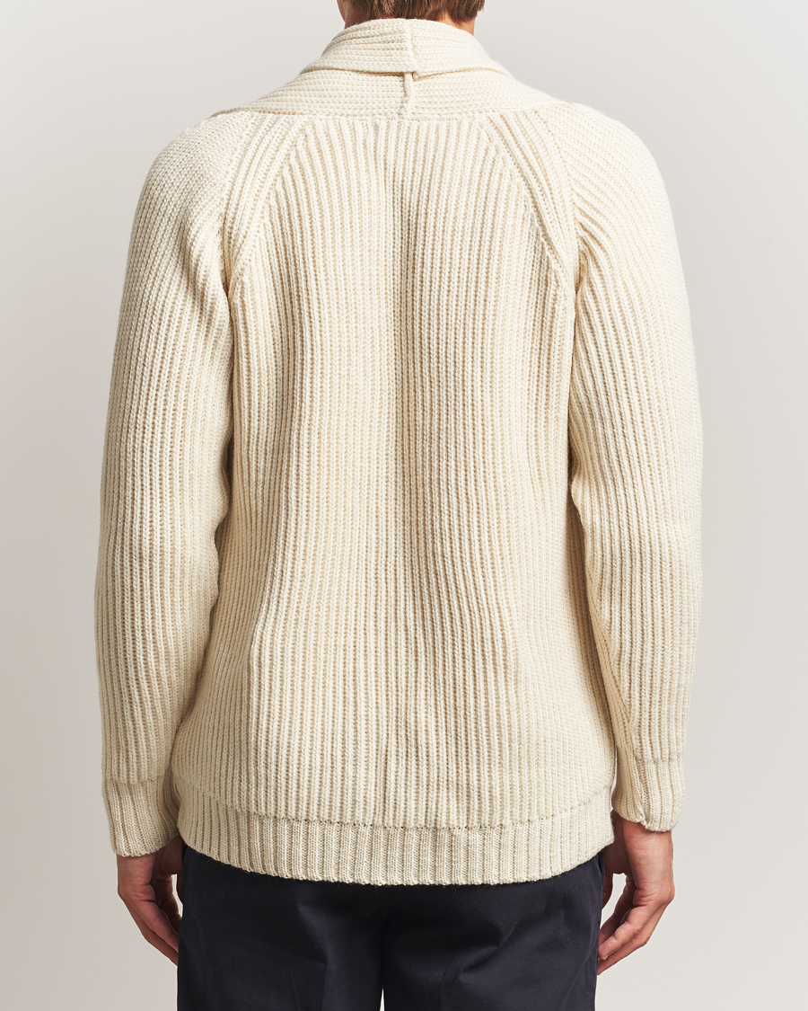 Herr | Tröjor | Gloverall | Shawl Collar Cardigan Ecru