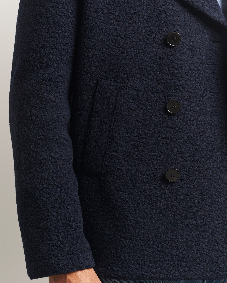 Herr | Jackor | Harris Wharf London | Boucle Peacoat Navy