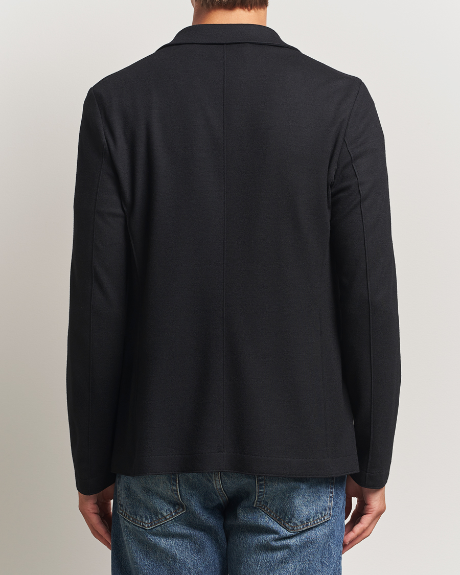 Herr | Kavajer | Harris Wharf London | Two Button Superfine Merino Blazer Black