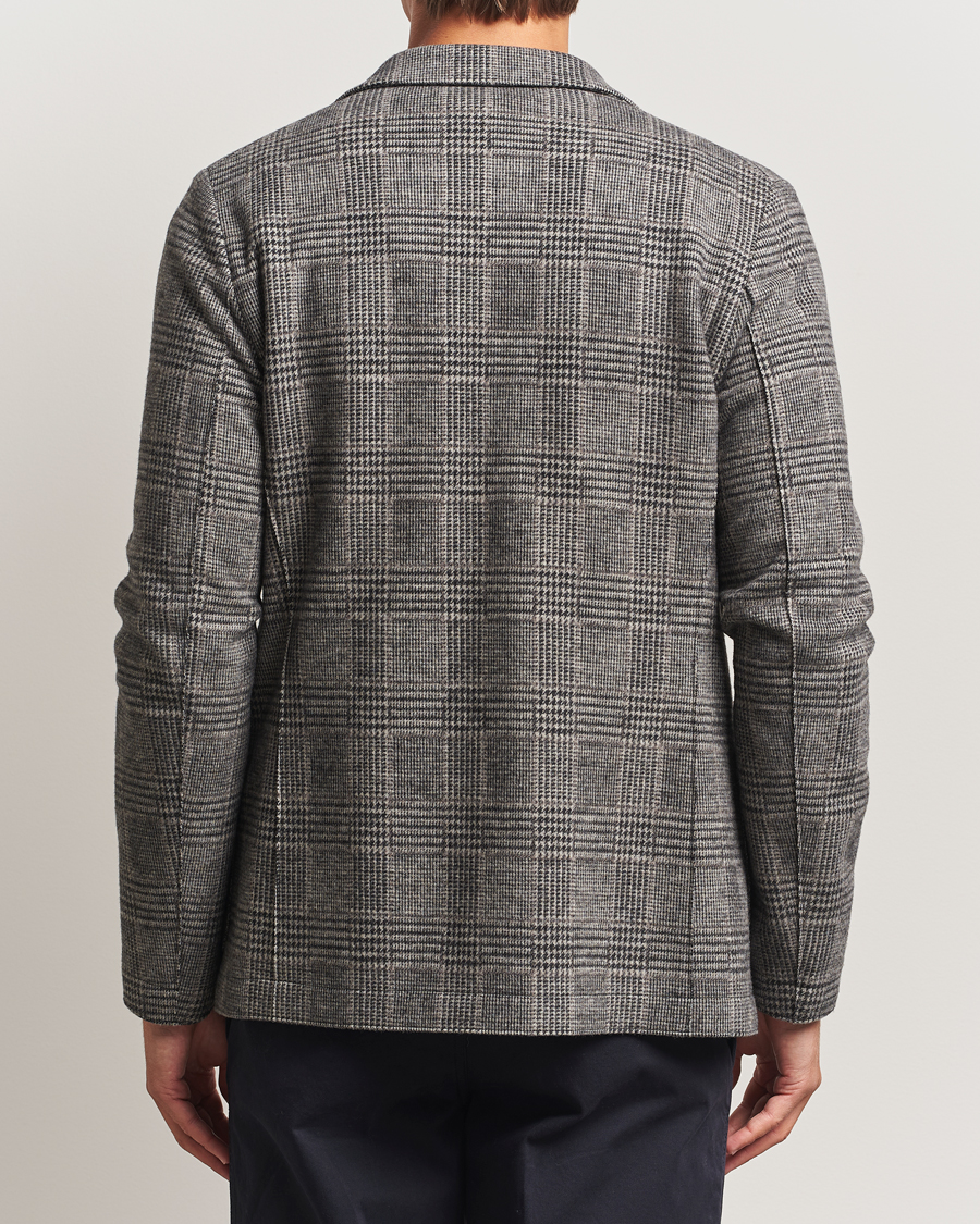 Herr | Kavajer | Harris Wharf London | Two Button Loro Piana Checked Wool Blazer Black/White