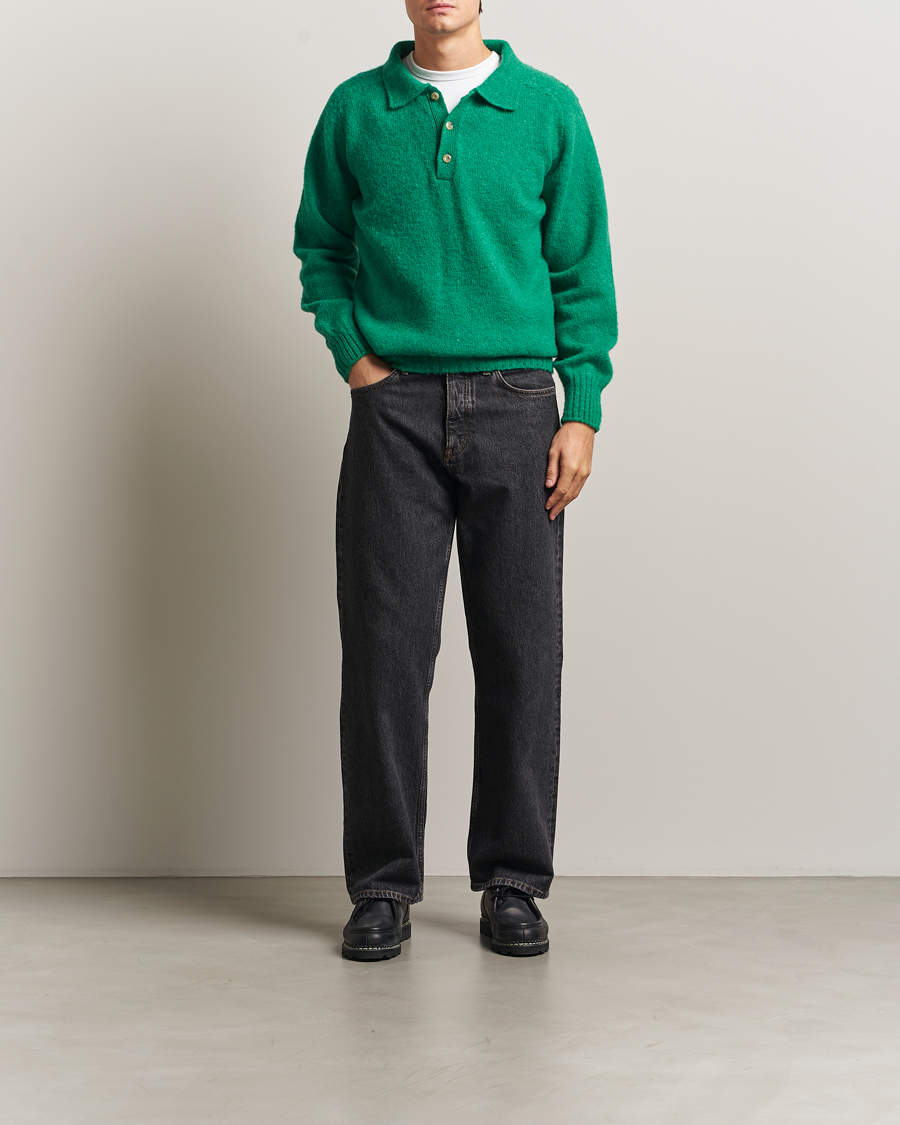 Herr | Tröjor | Howlin' | Brushed Wool Polo Greendream