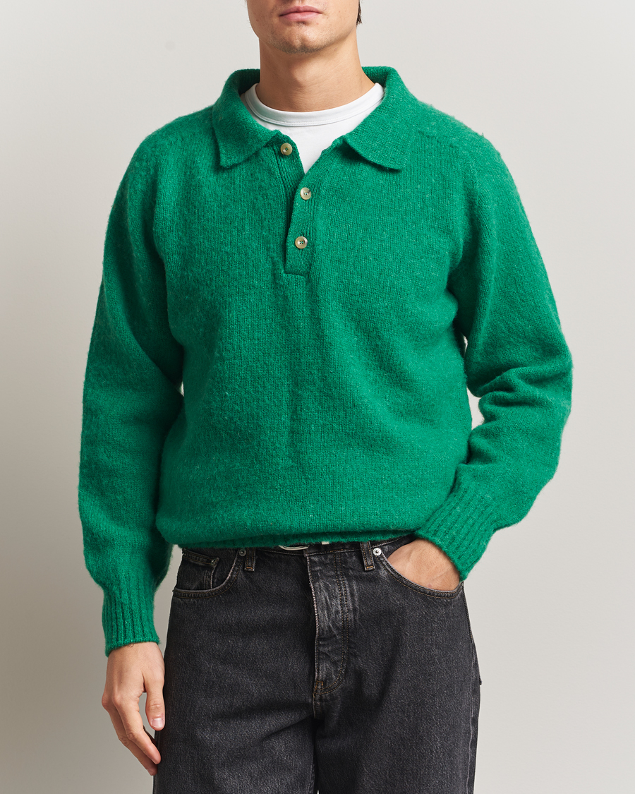 Herr | Tröjor | Howlin' | Brushed Wool Polo Greendream