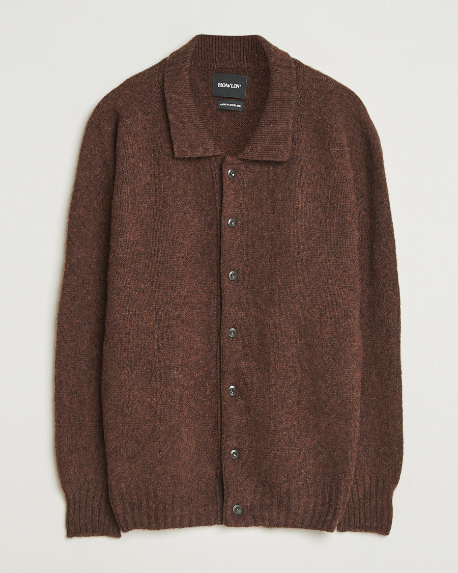 Herr | Tröjor | Howlin' | Brushed Wool Cardigan Brownish