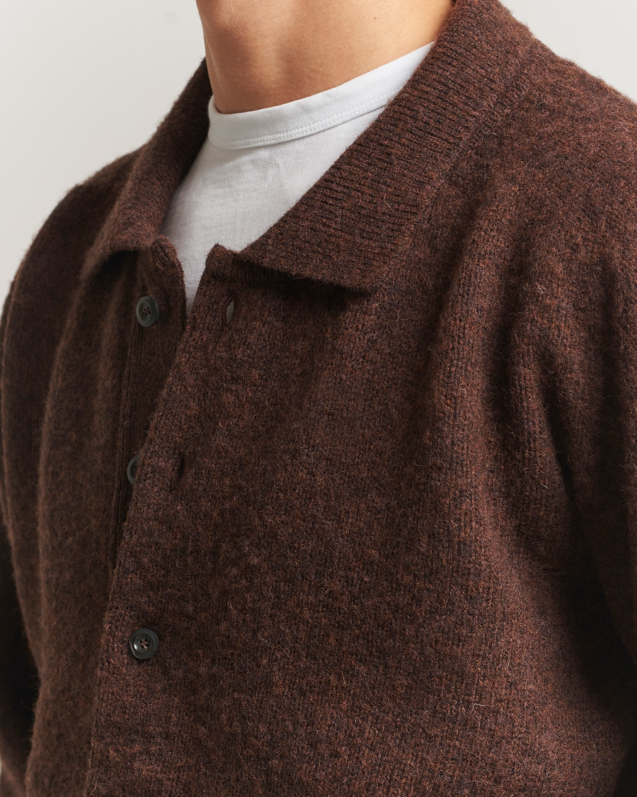 Herr | Tröjor | Howlin' | Brushed Wool Cardigan Brownish