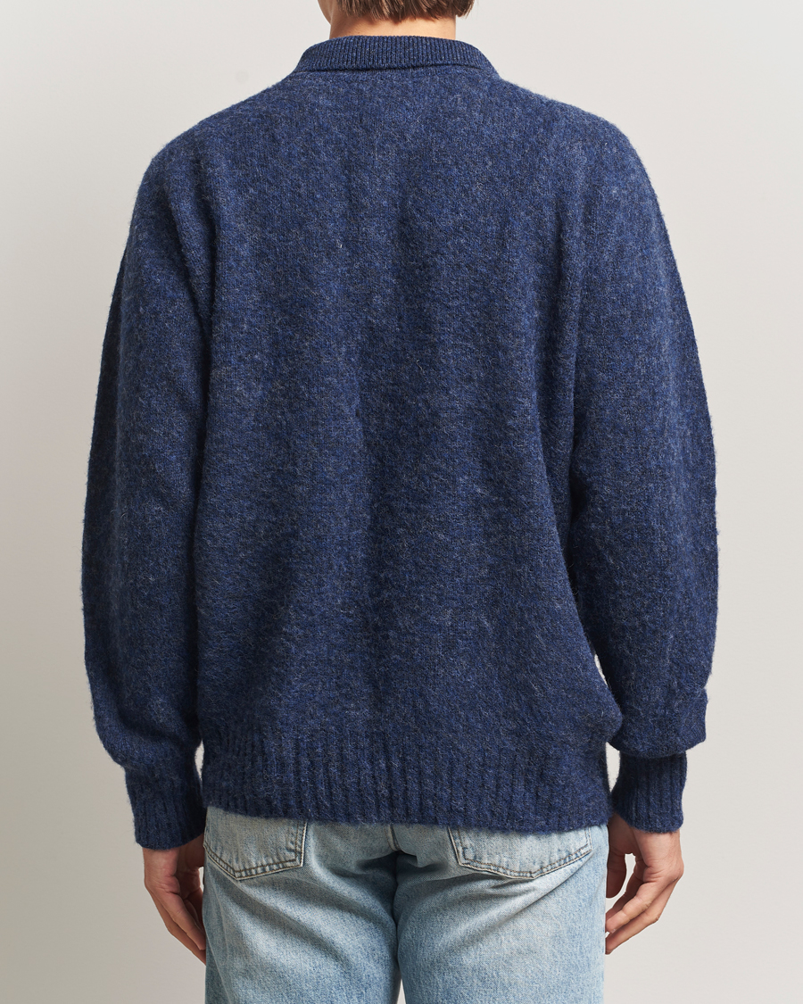 Herr | Tröjor | Howlin' | Brushed Wool Cardigan Denim