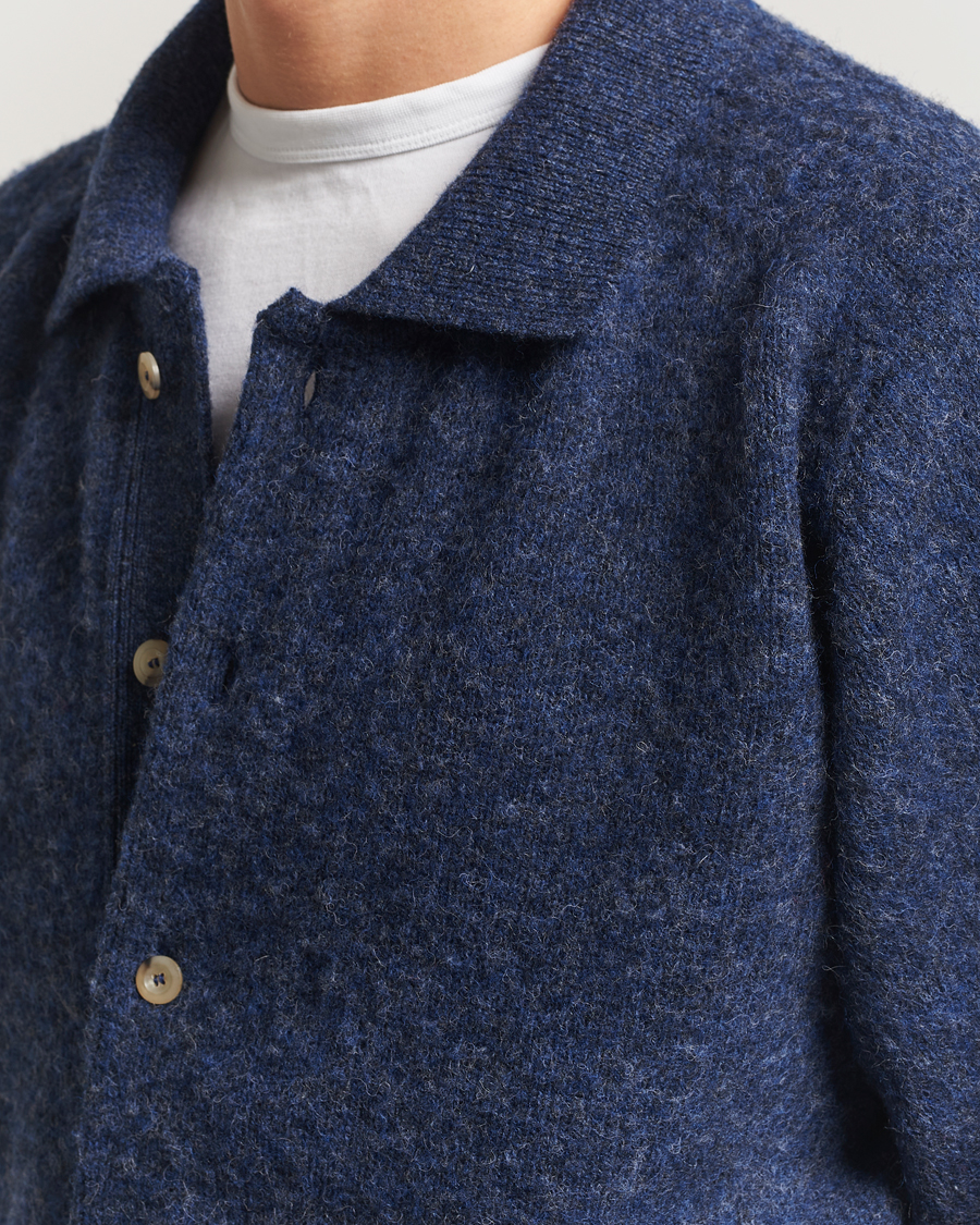 Herr | Tröjor | Howlin' | Brushed Wool Cardigan Denim
