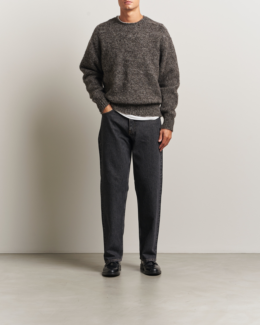 Herr | Tröjor | Howlin' | Shaggy Bear Sweater Black Melange