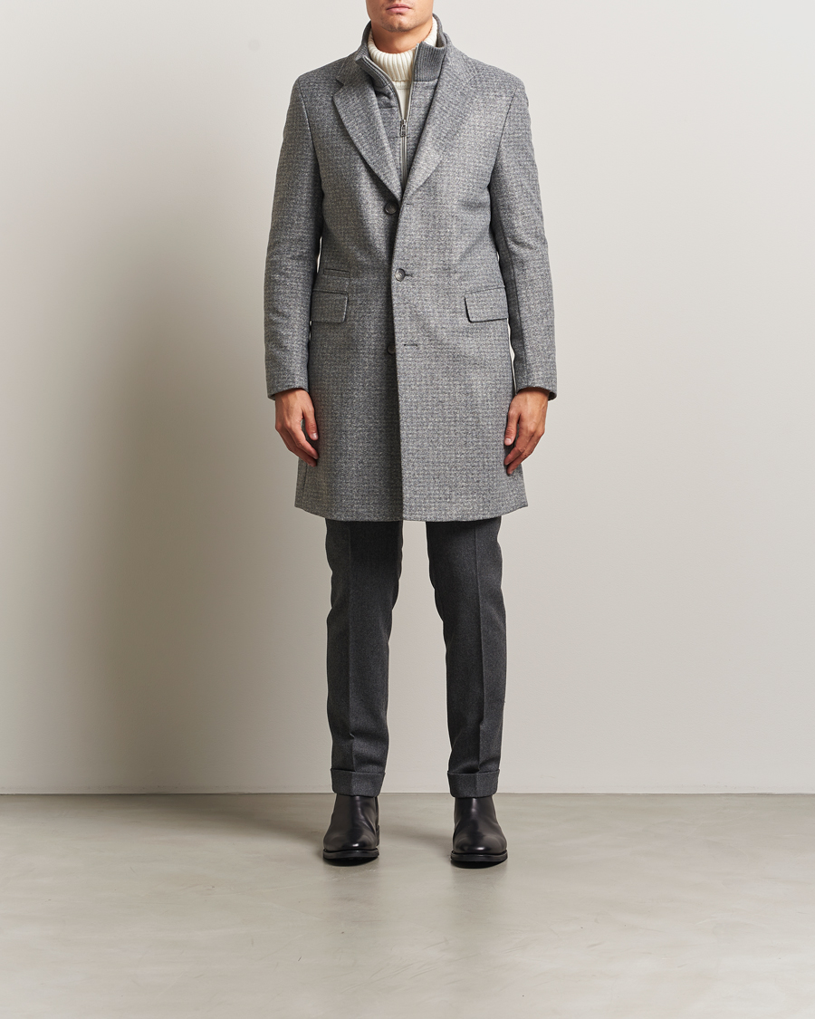Herr | Jackor | BOSS BLACK | Hyde Wool Bib Coat Silver