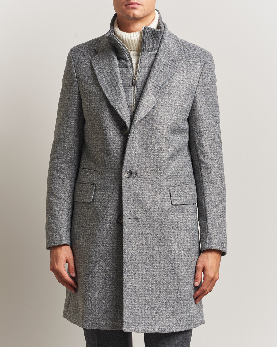 Herr | Jackor | BOSS BLACK | Hyde Wool Bib Coat Silver