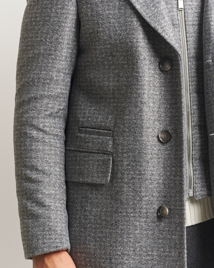 Herr | Jackor | BOSS BLACK | Hyde Wool Bib Coat Silver
