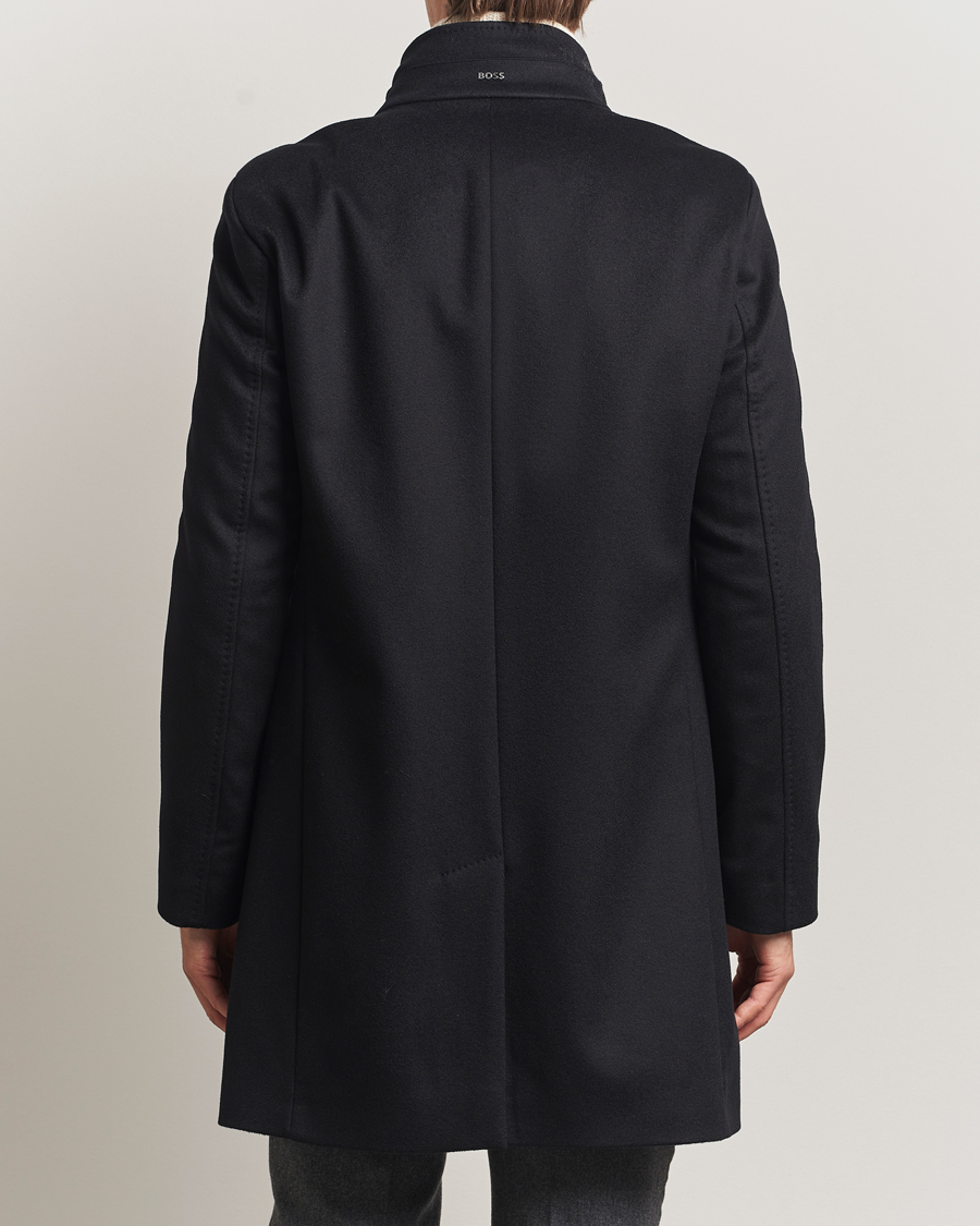 Herr | Jackor | BOSS BLACK | Hyde Stand Up Collar Coat Black