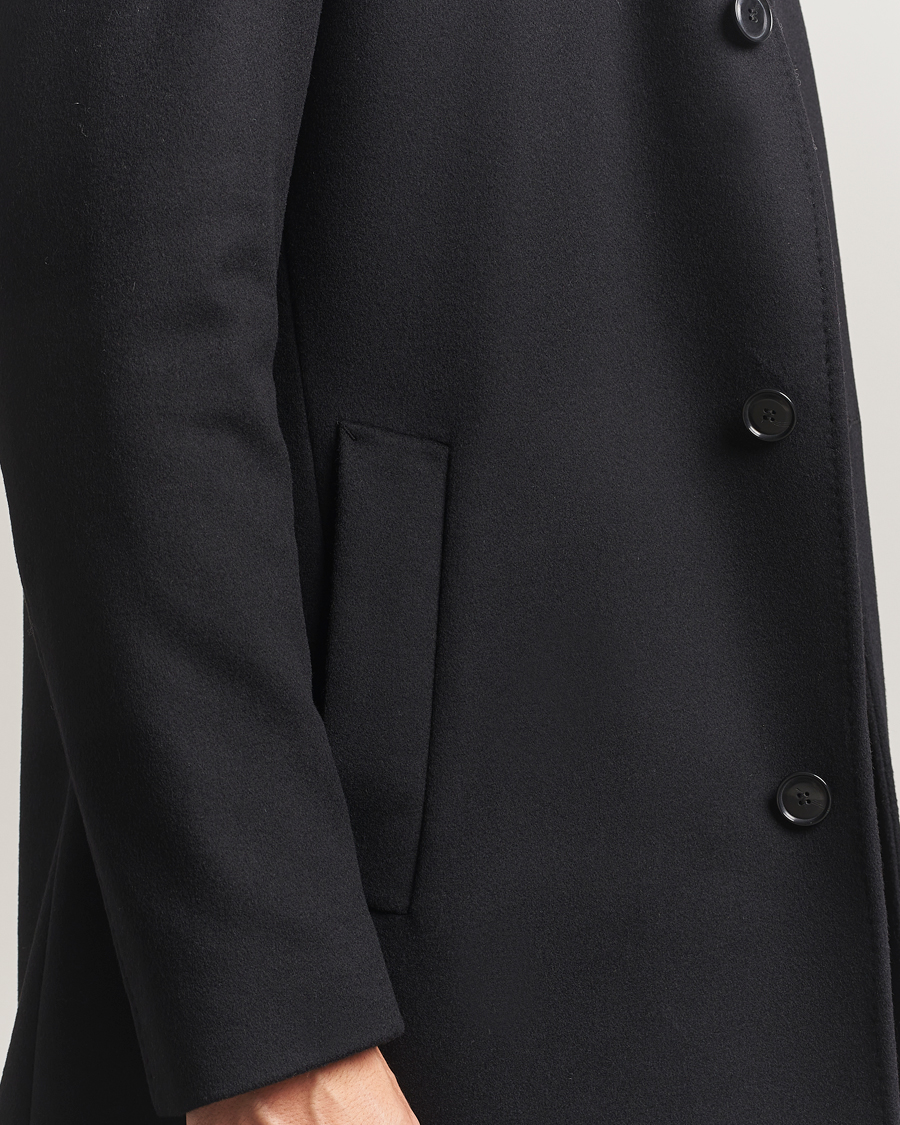 Herr | Jackor | BOSS BLACK | Hyde Stand Up Collar Coat Black