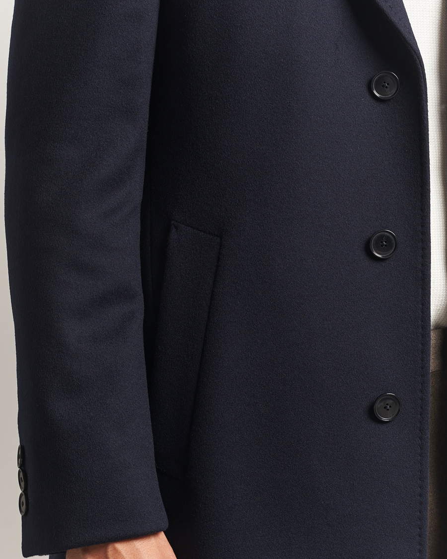 Herr | Jackor | BOSS BLACK | Hyde Wool Coat Dark Blue