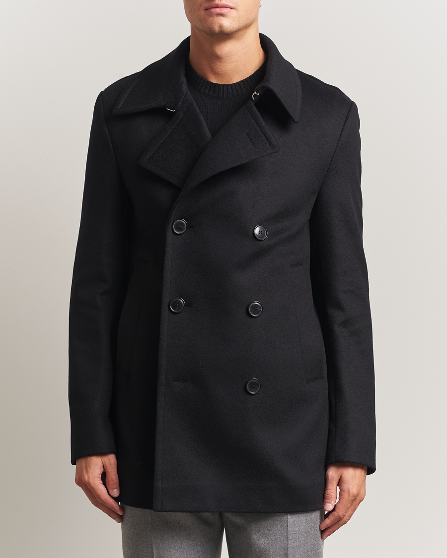 Herr | Jackor | BOSS BLACK | Hyde Wool Peacoat Black