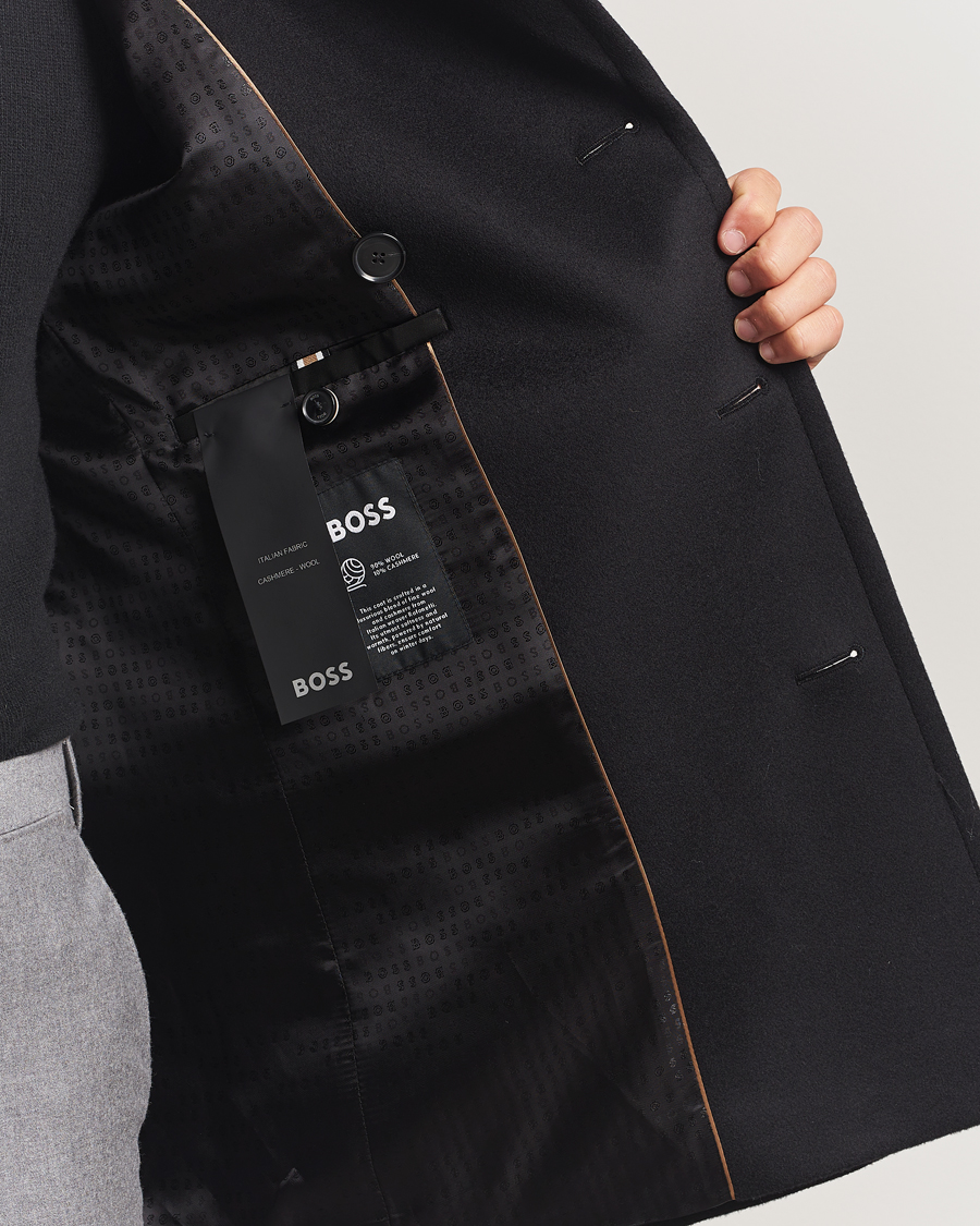 Herr | Jackor | BOSS BLACK | Hyde Wool Peacoat Black