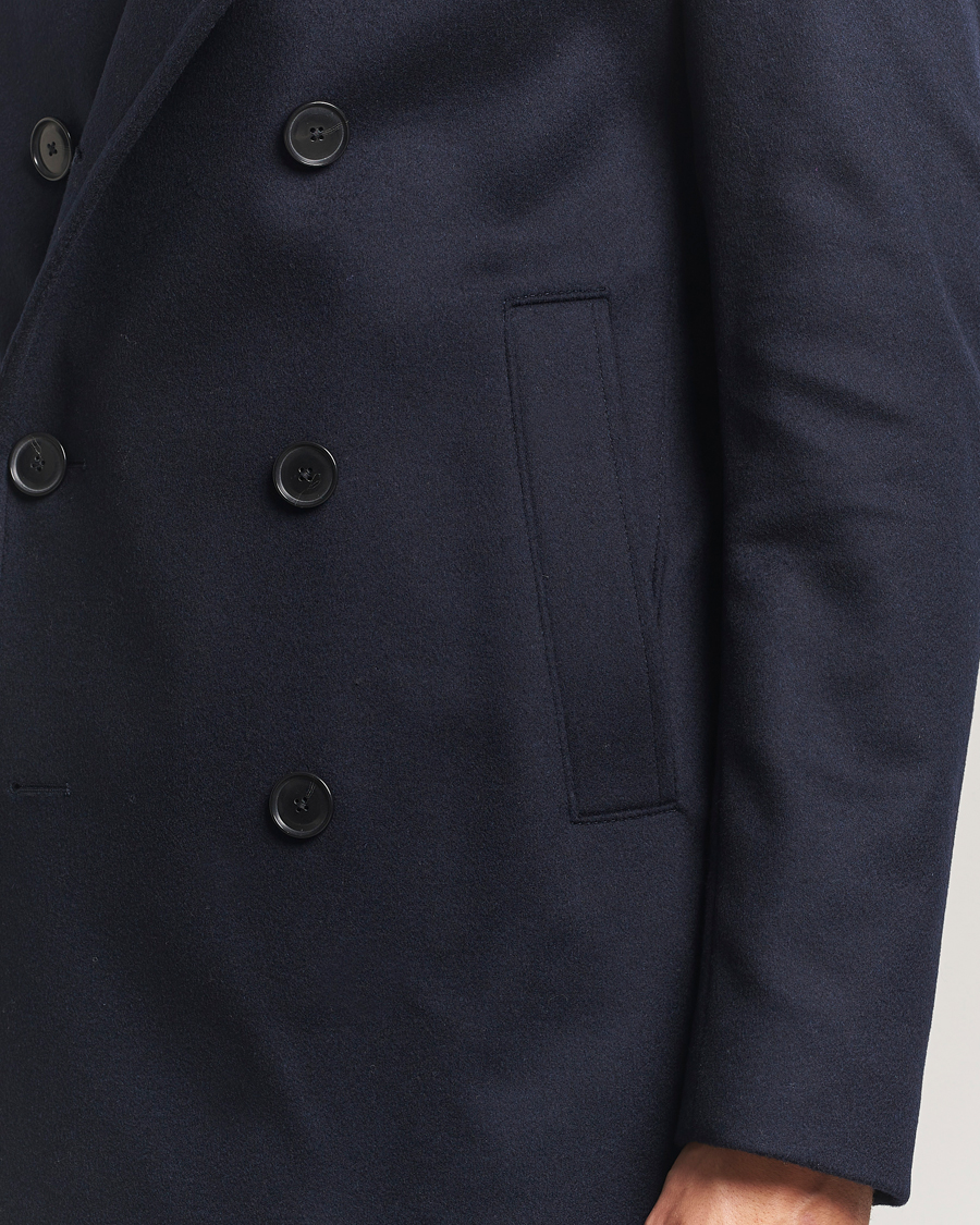 Herr | Jackor | BOSS BLACK | Hyde Wool Peacoat Dark Blue