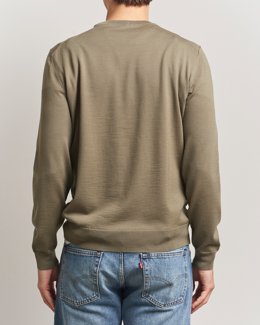 Herr | Tröjor | BOSS BLACK | Botto Merino Knitted Pullover Open Brown