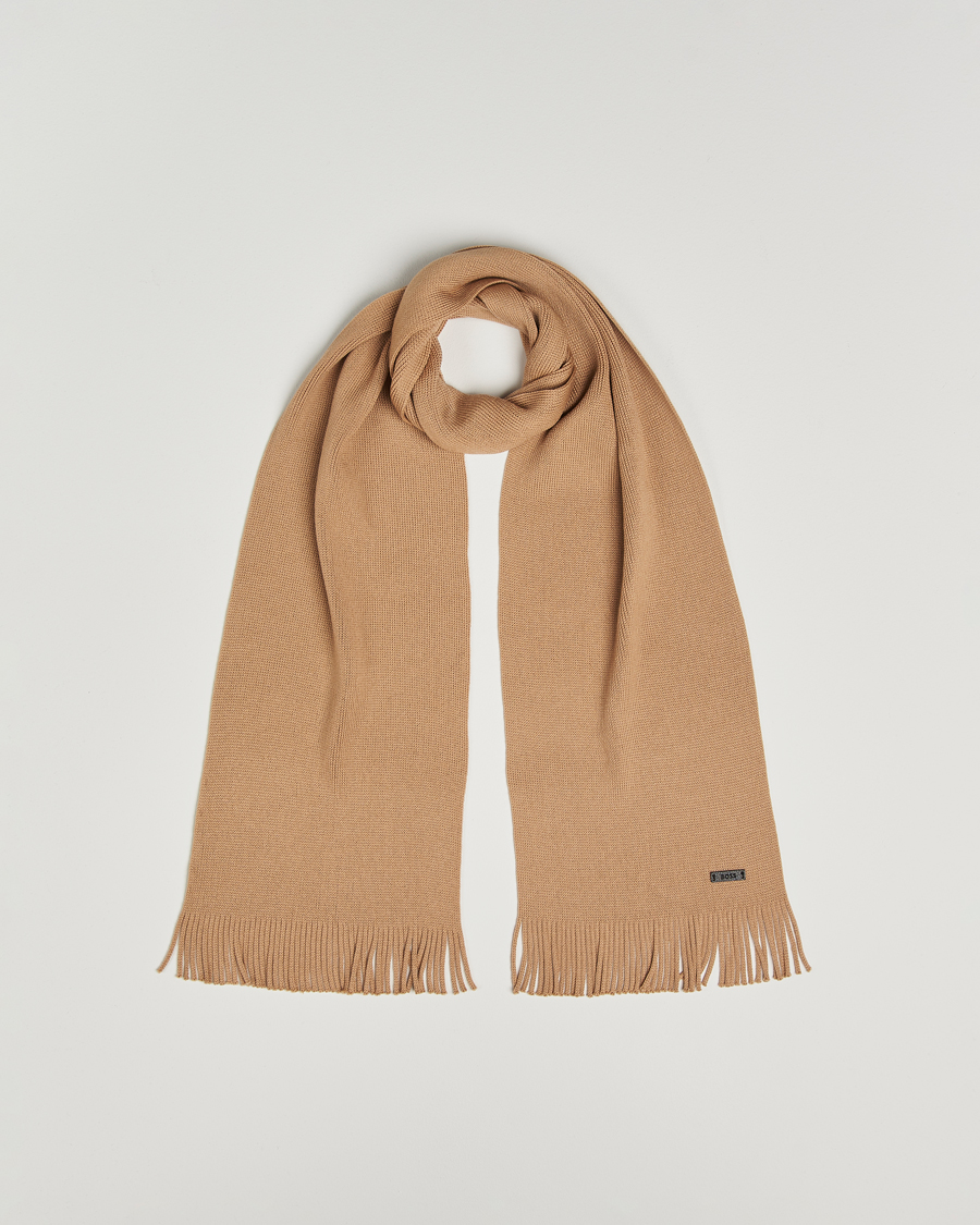 Herr | Halsdukar | BOSS BLACK | Albas Wool Scarf Medium Beige