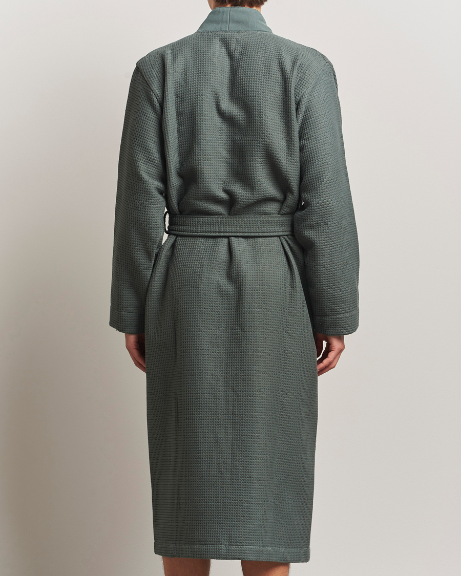 Herr | Pyjamas & Morgonrockar | BOSS BLACK | Waffle Kimono Open Green