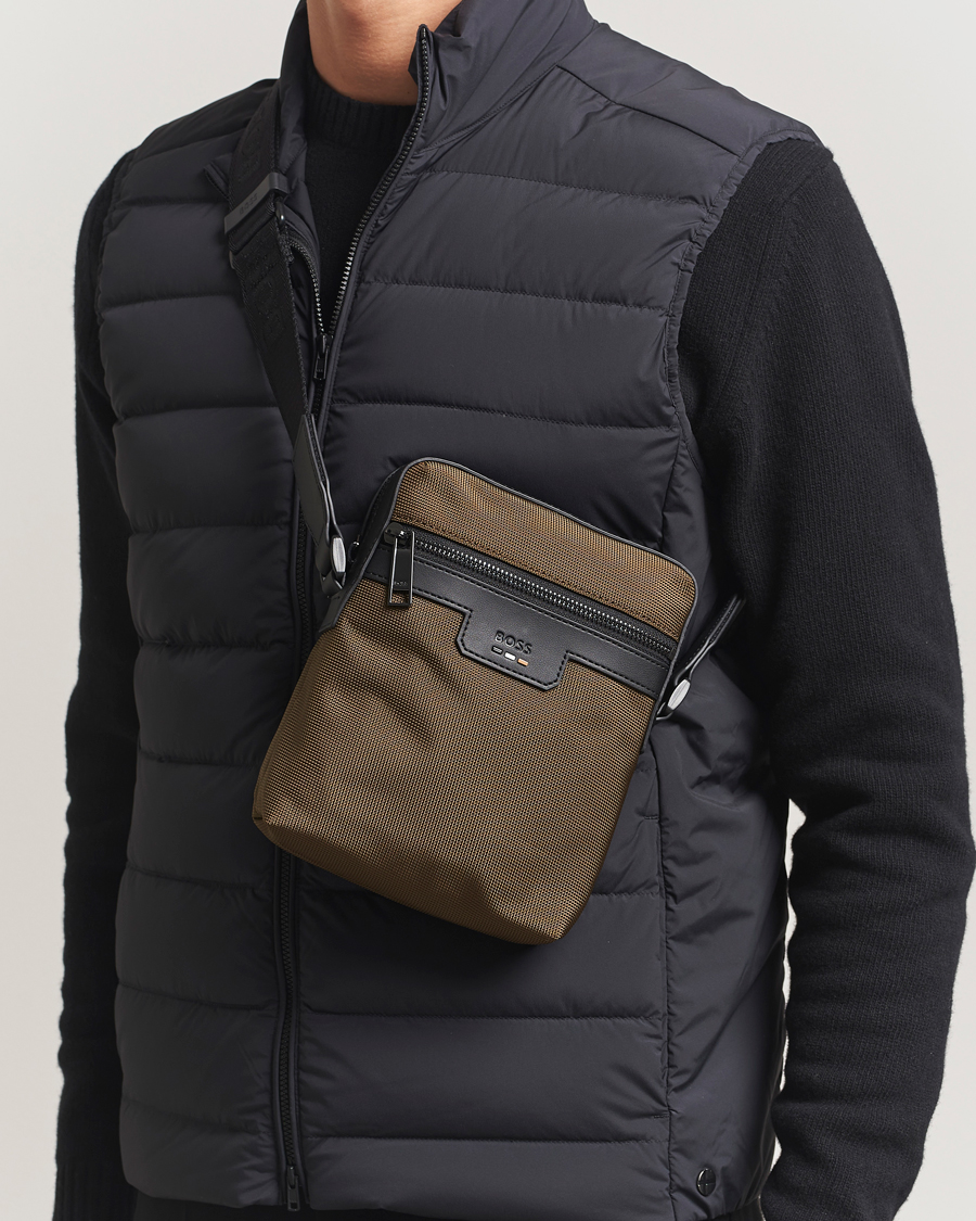 Herr | Väskor | BOSS BLACK | Ray Pouch Zip Bag Open Green