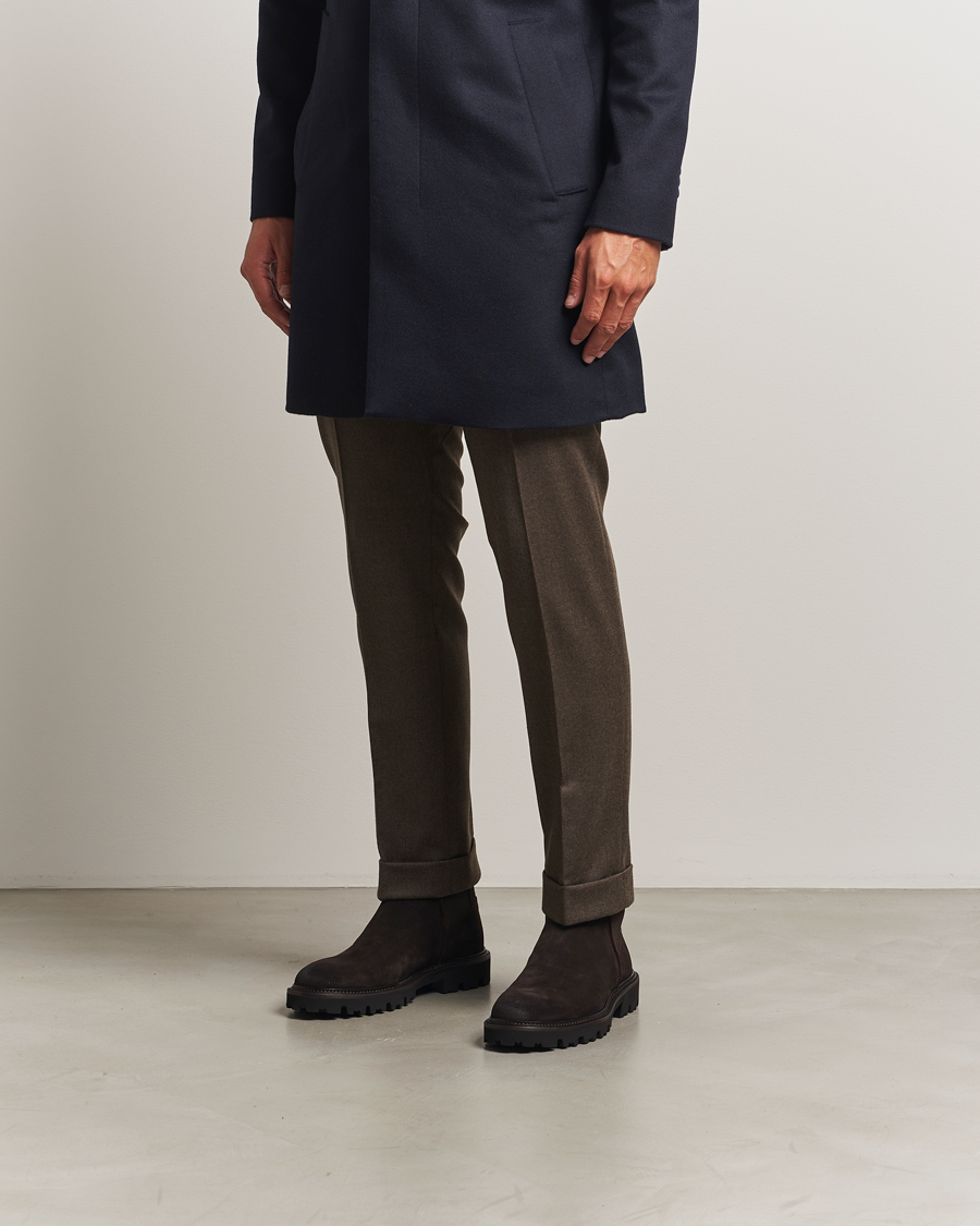 Herr | Kängor | BOSS BLACK | Julyo Suede Chelsea Boot Dark Brown