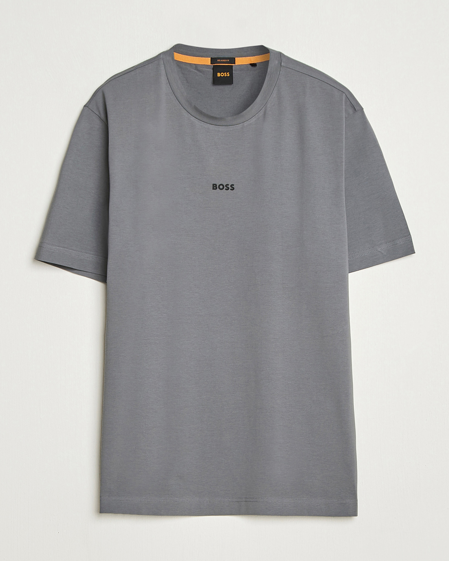 Herr | T-Shirts | BOSS ORANGE | Tchup Logo Crew Neck T-Shirt Open Grey