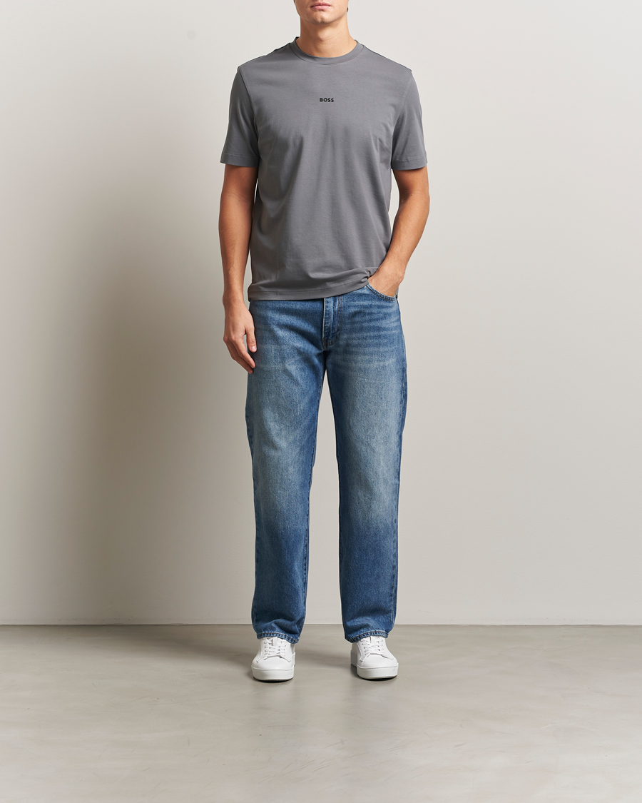 Herr | T-Shirts | BOSS ORANGE | Tchup Logo Crew Neck T-Shirt Open Grey